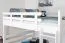 Bois massif Lit mezzanine pour enfants | Dimension du matelas: 140 x 190 cm | Laqué Blanc | convertible en lit simple | Qualité premium | incl. sommier à lattes Abbildung