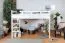 Bois massif Lit mezzanine pour enfants | Dimension du matelas: 160 x 200 cm | Laqué Blanc | convertible en lit simple | Qualité premium | incl. sommier à lattes Abbildung