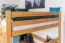 Bois massif Lit mezzanine pour enfants | Dimension du matelas: 160 x 190 cm | Laqué Naturel | convertible en lit simple | Qualité premium | incl. sommier à lattes Abbildung