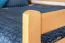 Bois massif Lit mezzanine pour enfants | Dimension du matelas: 160 x 200 cm | Laqué Naturel | convertible en lit simple | Qualité premium | incl. sommier à lattes Abbildung