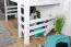 Lit mezzanine pour adolescents 120 x 190 cm | Bois massif: Hêtre | Laqué Blanc | convertible en lit simple | Qualité premium | incl. sommier à lattes Abbildung