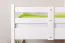 Bois massif Lit mezzanine pour enfants | Dimension du matelas: 120 x 200 cm | Laqué Blanc | convertible en lit simple | Qualité premium | incl. sommier à lattes Abbildung