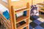 Bois massif Lit mezzanine pour enfants | Dimension du matelas: 120 x 190 cm | Laqué Naturel | convertible en lit simple | Qualité premium | incl. sommier à lattes Abbildung