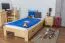 Cadre de lit pour enfants / Lit pour enfant 90 x 200 cm | Bois massif: Pin | Laqué Naturel | incl. sommier à lattes Abbildung