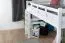 Lit mezzanine pour enfant 160 x 190 cm | Bois massif: Hêtre | Laqué Blanc | convertible en lit simple | Qualité premium | incl. sommier à lattes Abbildung