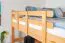 Large Lit mezzanine pour enfantst 160 x 200 cm | Bois massif: Hêtre | Laqué Naturel | convertible en lit simple | Qualité premium | incl. sommier à lattes Abbildung