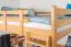 Large Lit mezzanine pour enfantst 160 x 200 cm | Bois massif: Hêtre | Laqué Naturel | convertible en lit simple | Qualité premium | incl. sommier à lattes Abbildung