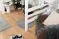 Blances Enfant-Lit mezzanine 160 x 200 cm | Bois massif: Hêtre | Laqué Blanc | convertible en lit simple | Qualité premium | incl. sommier à lattes Abbildung