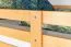 Large Lit mezzanine pour adolescents 160 x 190 cm | Bois massif: Hêtre | Laqué Naturel | convertible en lit simple | Qualité premium | incl. sommier à lattes Abbildung