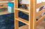 Large Lit mezzanine pour adolescents 160 x 190 cm | Bois massif: Hêtre | Laqué Naturel | convertible en lit simple | Qualité premium | incl. sommier à lattes Abbildung