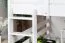 Blances Enfant-Lit mezzanine 160 x 200 cm | Bois massif: Hêtre | Laqué Blanc | convertible en lit simple | Qualité premium | incl. sommier à lattes Abbildung