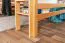 Large Lit mezzanine pour enfantst 160 x 200 cm | Bois massif: Hêtre | Laqué Naturel | convertible en lit simple | Qualité premium | incl. sommier à lattes Abbildung