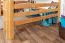 Large Lit mezzanine pour enfantst 160 x 200 cm | Bois massif: Hêtre | Laqué Naturel | convertible en lit simple | Qualité premium | incl. sommier à lattes Abbildung