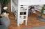 Blances Enfant-Lit mezzanine 160 x 200 cm | Bois massif: Hêtre | Laqué Blanc | convertible en lit simple | Qualité premium | incl. sommier à lattes Abbildung