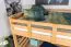 Large Lit mezzanine pour adolescents 160 x 190 cm | Bois massif: Hêtre | Laqué Naturel | convertible en lit simple | Qualité premium | incl. sommier à lattes Abbildung
