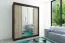 180 cm de large Armoire à portes coulissantes avec 2 portes | 10 casiers | 2 tringles à vêtements | Couleur: Noir Abbildung