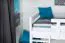 Lit mezzanine pour enfant 160 x 190 cm | Bois massif: Hêtre | Laqué Blanc | convertible en lit simple | Qualité premium | incl. sommier à lattes Abbildung