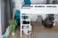 Lit mezzanine pour enfant 160 x 190 cm | Bois massif: Hêtre | Laqué Blanc | convertible en lit simple | Qualité premium | incl. sommier à lattes Abbildung