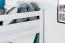 Lit mezzanine pour enfant 160 x 190 cm | Bois massif: Hêtre | Laqué Blanc | convertible en lit simple | Qualité premium | incl. sommier à lattes Abbildung