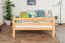Lit mezzanine pour enfant 140 x 200 cm | Bois massif: Hêtre | Laqué Naturel | convertible en lit simple | Qualité premium | incl. sommier à lattes Abbildung