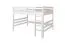 Lit mezzanine pour enfant 160 x 190 cm | Bois massif: Hêtre | Laqué Blanc | convertible en lit simple | Qualité premium | incl. sommier à lattes Abbildung