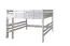 Blances Enfant-Lit mezzanine 160 x 200 cm | Bois massif: Hêtre | Laqué Blanc | convertible en lit simple | Qualité premium | incl. sommier à lattes Abbildung