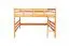 Large Lit mezzanine pour adolescents 160 x 190 cm | Bois massif: Hêtre | Laqué Naturel | convertible en lit simple | Qualité premium | incl. sommier à lattes Abbildung
