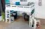 Lit mezzanine pour enfant 160 x 190 cm | Bois massif: Hêtre | Laqué Blanc | convertible en lit simple | Qualité premium | incl. sommier à lattes Abbildung