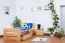 90 x 200 cm Lit pour enfant |incl. espace de rangement / 2 tiroirs | Bois massif: Hêtre | Laqué Naturel | incl. Sommier à lattes Abbildung