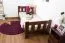 Lit pour enfant 90 x 200 cm | Bois massif: Pin | Laqué Noisette | incl. sommier à lattes Abbildung