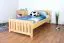 Cadre de lit pour enfants / Lit pour enfant 100 x 200 cm | Bois massif: Pin | Laqué Naturel Abbildung