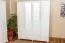 162 cm de large Armoire avec 4 portes, 9 casiers et 2 tiroirs en bois massif | Couleur: Blanc | Profondeur: 59 cm Abbildung
