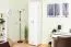 Étroite Armoire | 2 portes battantes | 1 tiroir | 8 casiers | avec tringle à vêtements | 50 cm de large | Couleur: Blanc Abbildung