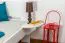 Cadre de lit pour enfants / Lit pour enfant 140 x 200 cm | Bois massif: Hêtre | Laqué Blanc Abbildung