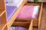 90 x 200 cm Lit superposé avec espace de rangement / 2 tiroirs pour enfants Bois massif: Hêtre | Laqué Naturel | convertible en 2 lits simples | Qualité premium | Incl. Sommier à lattes déroulable Abbildung