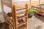 Lit mezzanine pour adolescents 120 x 190 cm | Bois massif: Hêtre | Laqué Naturel | convertible en lit simple | Qualité premium | incl. sommier à lattes Abbildung