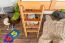 Lit mezzanine pour adolescents 120 x 190 cm | Bois massif: Hêtre | Laqué Naturel | convertible en lit simple | Qualité premium | incl. sommier à lattes Abbildung