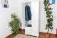Armoire | 2 portes battantes | 2 tiroirs | 1 casier | avec tringle à vêtements | 80 cm de large | Bois massif | Couleur: Blanc Abbildung
