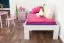 Lit pour enfant 80 x 200 cm | Bois massif: Pin | Laqué Blanc Abbildung