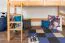 Lit mezzanine pour adolescents 120 x 190 cm | Bois massif: Hêtre | Laqué Naturel | convertible en lit simple | Qualité premium | incl. sommier à lattes Abbildung