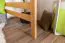 Lit mezzanine pour adolescents 120 x 190 cm | Bois massif: Hêtre | Laqué Naturel | convertible en lit simple | Qualité premium | incl. sommier à lattes Abbildung