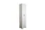 Étroite Armoire | 2 portes battantes | 1 tiroir | 8 casiers | avec tringle à vêtements | 50 cm de large | Couleur: Blanc Abbildung