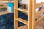 Lit mezzanine pour adolescents 160 x 190 cm | Bois massif: Hêtre | Laqué Naturel | convertible en lit simple | Qualité premium | incl. sommier à lattes Abbildung