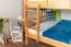 Lit double-Lit superposé pour jusqu'à 4 personnes 160 x 200 cm | Bois massif: Hêtre | Laqué Naturel | convertible en deux lits simples | Qualité premium | Incl. Sommier à lattes déroulable Abbildung