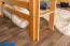 Lit mezzanine pour adolescents 120 x 190 cm | Bois massif: Hêtre | Laqué Naturel | convertible en lit simple | Qualité premium | incl. sommier à lattes Abbildung