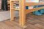 Large Lit mezzanine pour adolescents 160 x 200 cm | Bois massif: Hêtre | Laqué Naturel | convertible en lit simple | Qualité premium | incl. sommier à lattes Abbildung