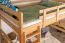 Lit mezzanine pour adolescents 120 x 190 cm | Bois massif: Hêtre | Laqué Naturel | convertible en lit simple | Qualité premium | incl. sommier à lattes Abbildung