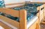 Lit mezzanine pour adolescents 120 x 190 cm | Bois massif: Hêtre | Laqué Naturel | convertible en lit simple | Qualité premium | incl. sommier à lattes Abbildung