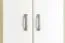 Étroite Armoire | 2 portes battantes | 1 tiroir | 8 casiers | avec tringle à vêtements | 50 cm de large | Couleur: Blanc Abbildung