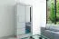 100 cm de large Armoire à portes coulissantes avec 2 portes | 5 casiers | 2 tringles à vêtements | Couleur : Blanc Abbildung